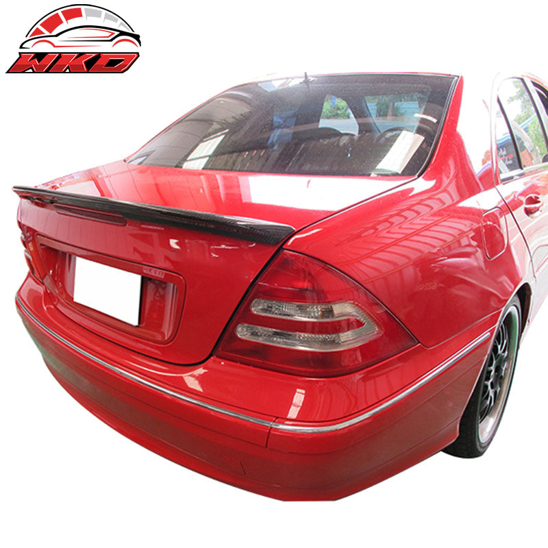 Fits 01-07 Benz C-Class W203 Trunk Spoiler - Carbon Fiber (CF)