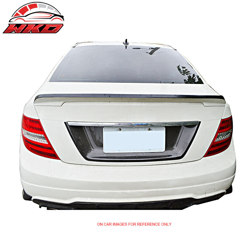 Fits 08-14 Benz C Class W204 Sedan IKON 2 Style Trunk Spoiler Matte Carbon Fiber