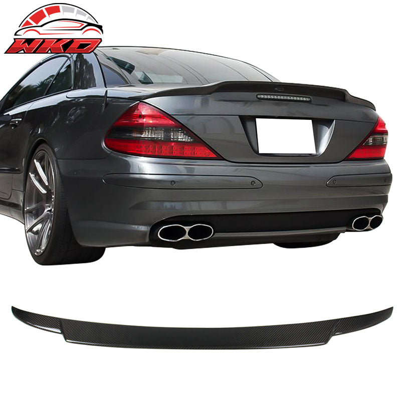 Fits 03-11 Benz R230 SL-Class Convertible V Trunk Spoiler Matte Carbon Fiber