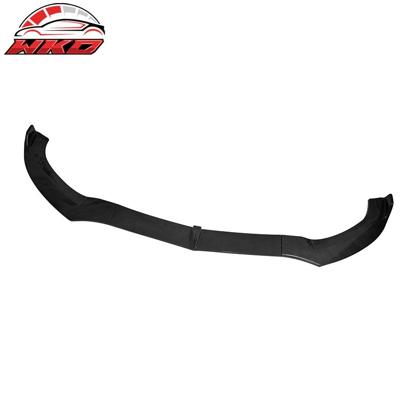 Fits 15-18 Benz W205 C-Class DP Front Bumper Lip Spoiler PP Carbon Fiber Print