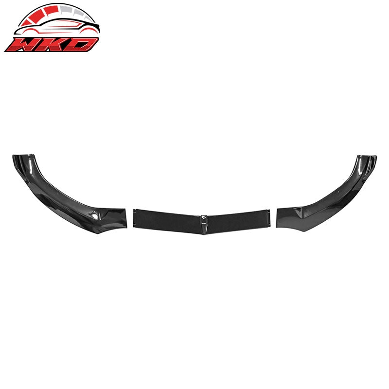 Fits 15-18 Benz W205 C-Class DP Style Front Bumper Lip Spoiler PP - Gloss Black