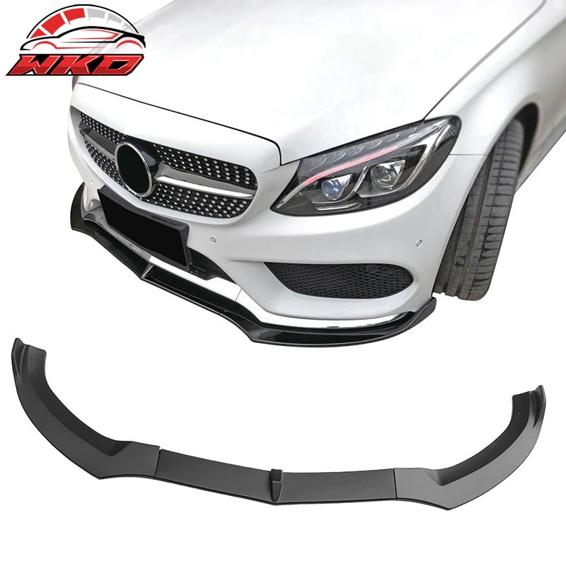 Wholesale 15-18 Benz W205 C-Class DP Style Front Bumper Lip Spoiler PP - Matte Black
