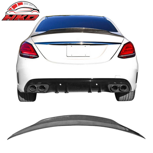 Wholesale  15-21 Benz W205 C Class Sedan 4-Door PSM Style Trunk Spoiler Carbon Fiber CF