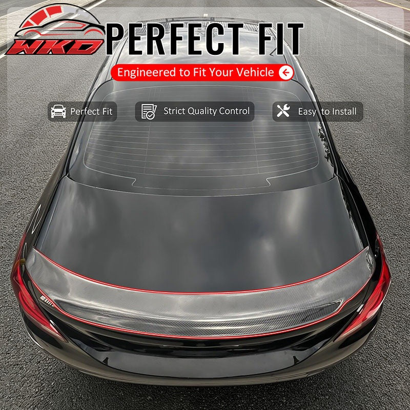 Wholesale 15-21 Benz W205 C Class Sedan 4-Door PSM Style Trunk Spoiler Carbon Fiber CF - Wikond Auto