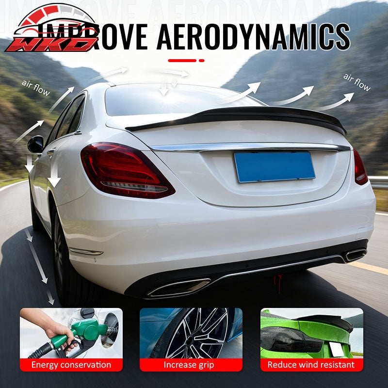 Wholesale 15-21 Benz W205 C Class Sedan 4-Door PSM Style Trunk Spoiler Carbon Fiber CF - Wikond Auto