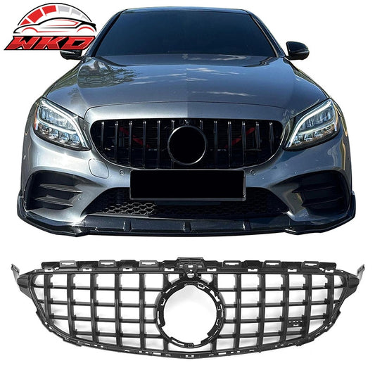 Wholesale 19-21 Benz W205 C300 C43 AMG GT Style Front Upper Grille Gloss Black ABS - Wikond Auto