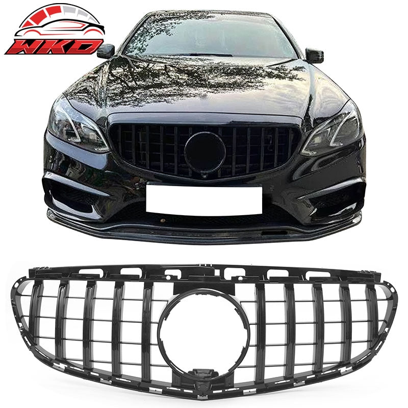 Wholesale 14-16 Benz W212 E350 E400 E550 GT Style Front Upper Grille Gloss Black ABS