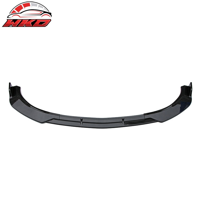 Fits 17-20 Benz W213 E-Class B Style Front Bumper Lip Spoiler Carbon Fiber Print