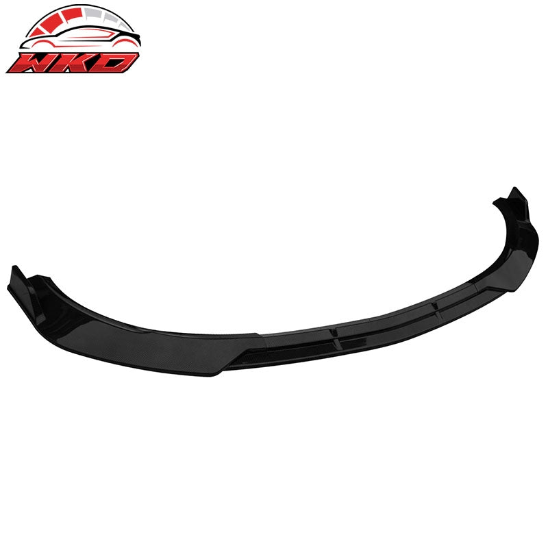 Fits 21-23 Benz W213 E-Class B Style Front Bumper Lip Spoiler Carbon Fiber Print