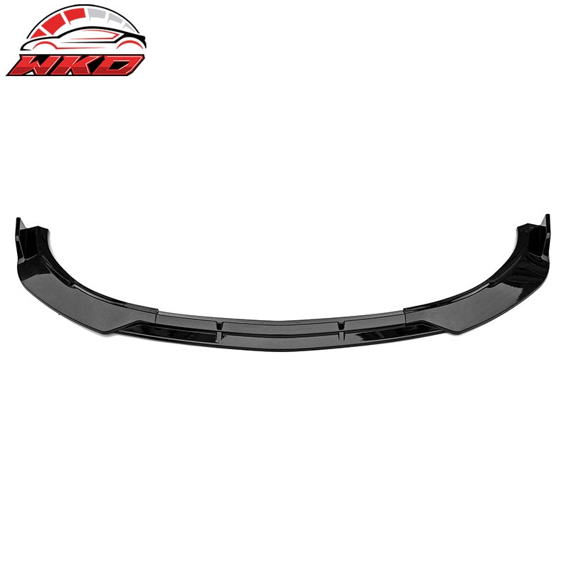 Fits 17-20 Benz W213 E-Class B Style Front Bumper Lip Spoiler PP Gloss Black