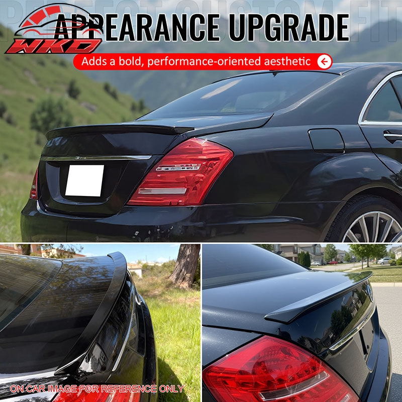Wholesale 07-13 Benz W221 S-Class AMG Style Rear Trunk Spoiler Wing Lip Matte Black - Wikond Auto