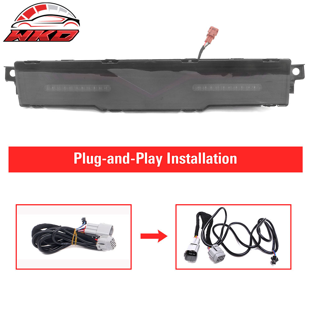 Fits 22-25 Subaru BRZ LED Rear Bumper Reverse Brake Light Assembly Smoked Len