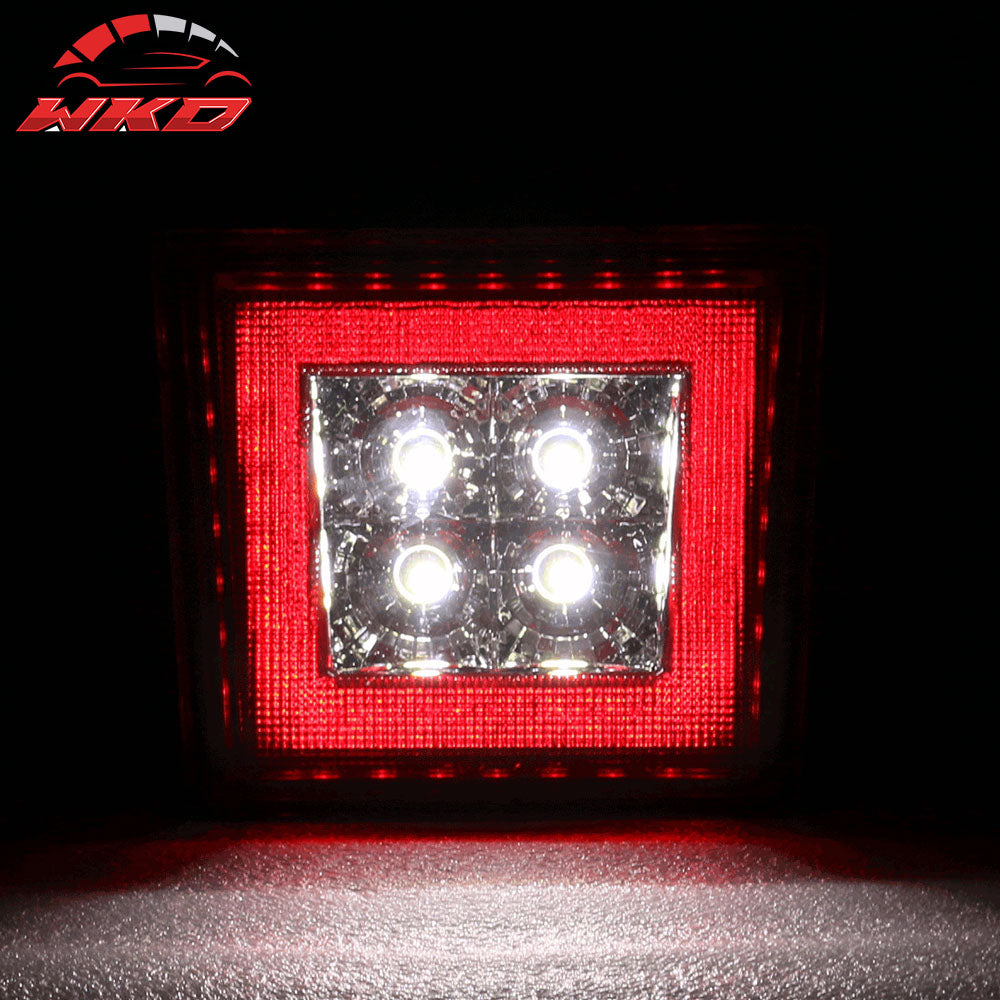 Universal Square Red 43 LED Rear Tail Third 3RD Brake Lights Stop Safety Lamp