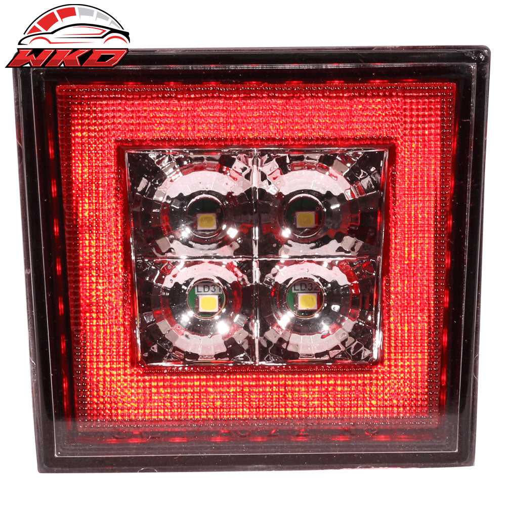 Universal Square Smoke LED Rear Tail Third 3RD Brake Lights Stop Safety Lamp