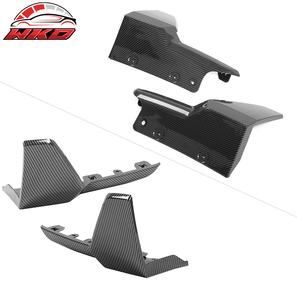Fits 19-23 BMW G05 X5 MP Style Front + Rear Bumper Aprons ABS Carbon Fiber Print