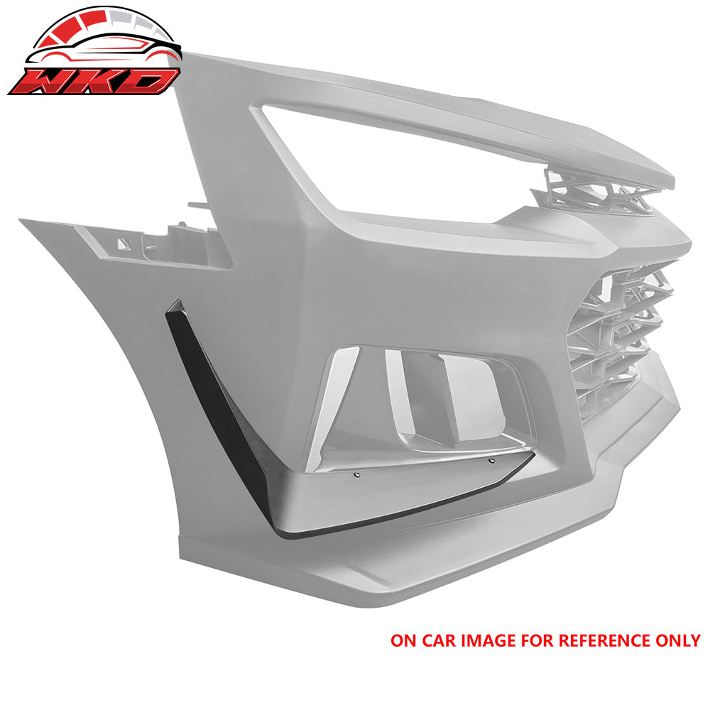 Fits 14-24 Chevrolet Camaro ZL1 Style Front Bumper Side Splitter Canards ABS 2PC