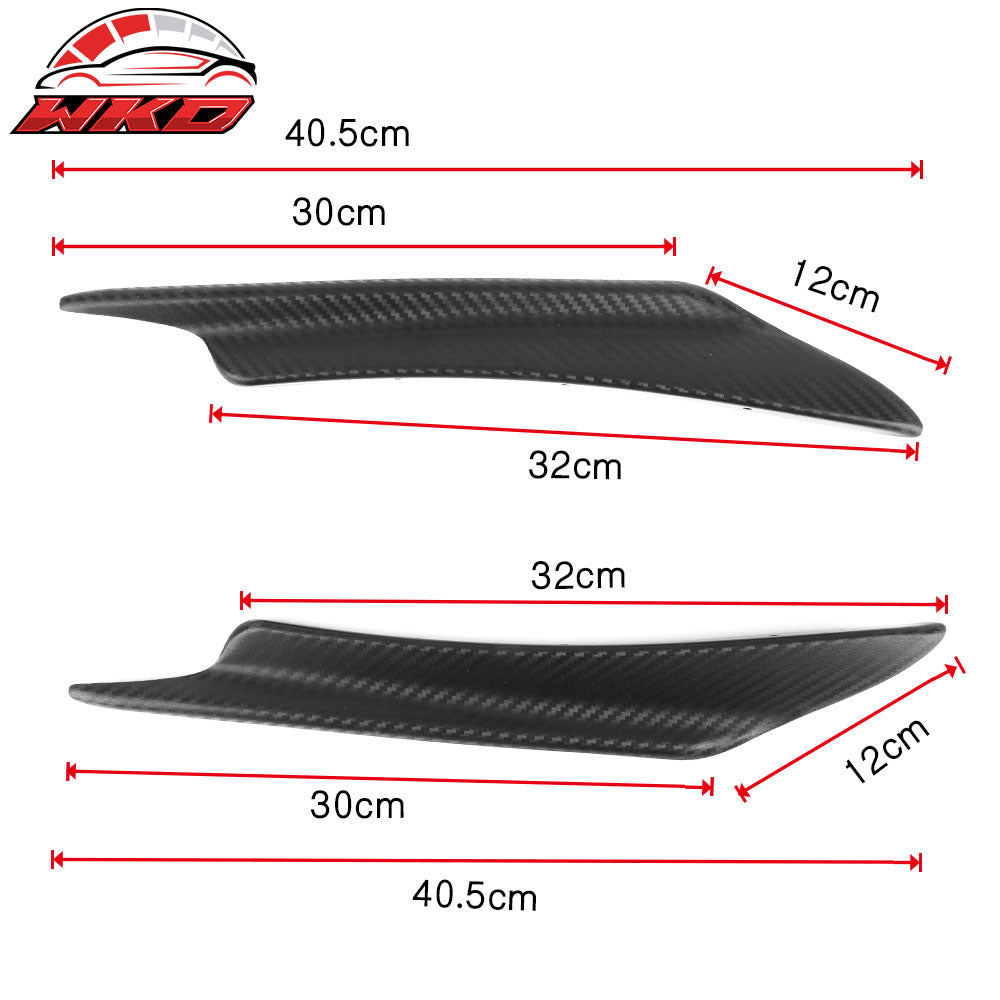 Universal Texture Carbon Fiber V1 A Front Bumper Lip Canards 40CM