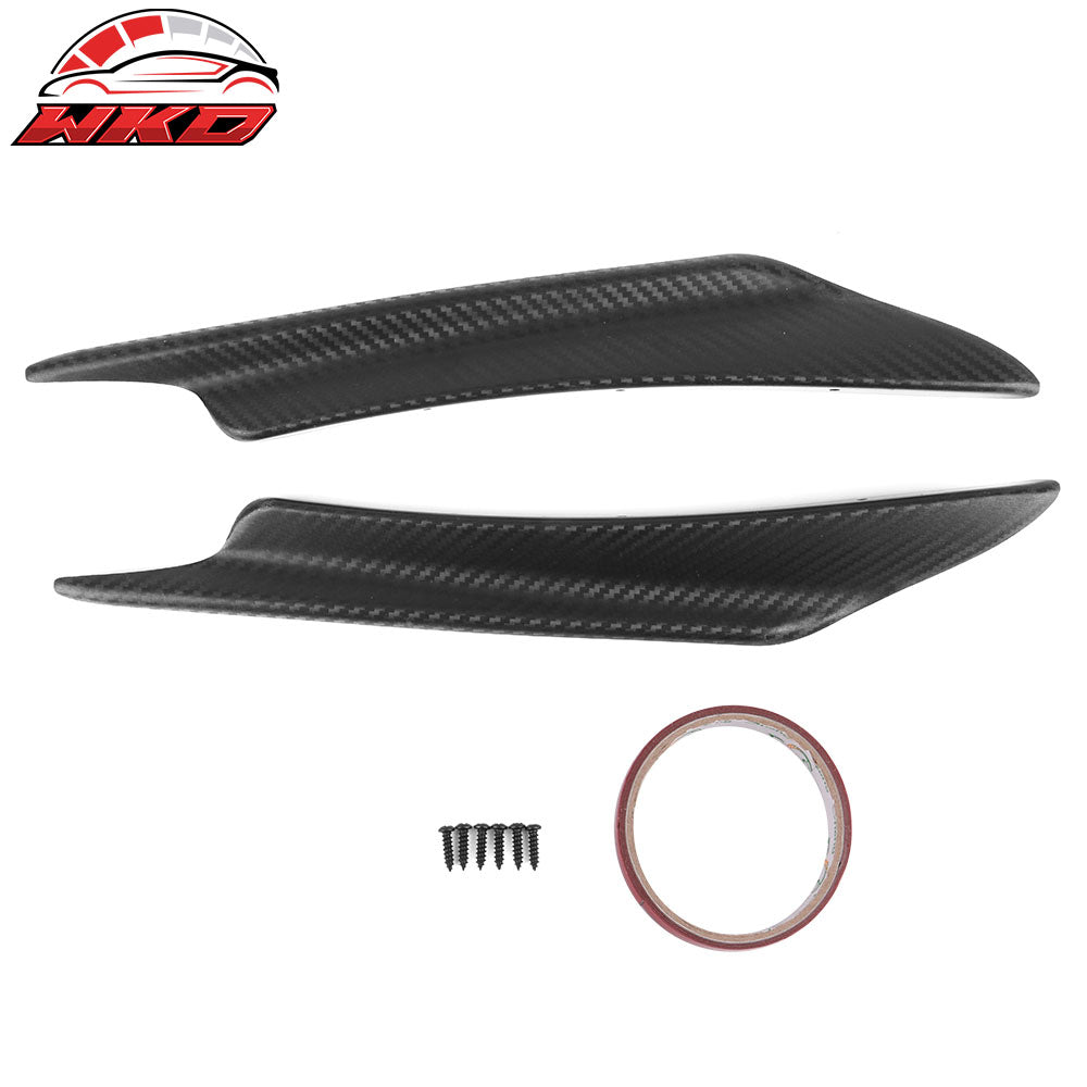 Universal Texture Carbon Fiber V1 A Front Bumper Lip Canards 40CM