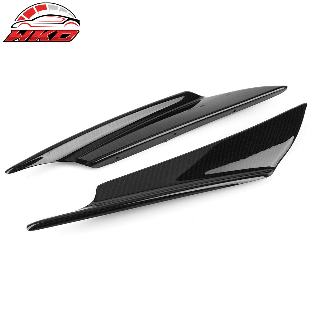 Wholesale Universal Front Bumper Fin Canards Splitters B Style Carbon Fiber Print 36CM 2Pc
