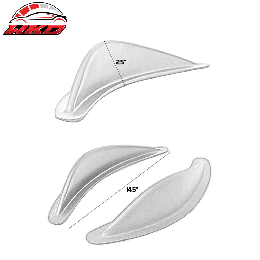 Universal WRC Style Canards Front Bumper Lip Splitter Spats 2 Piece Set PU