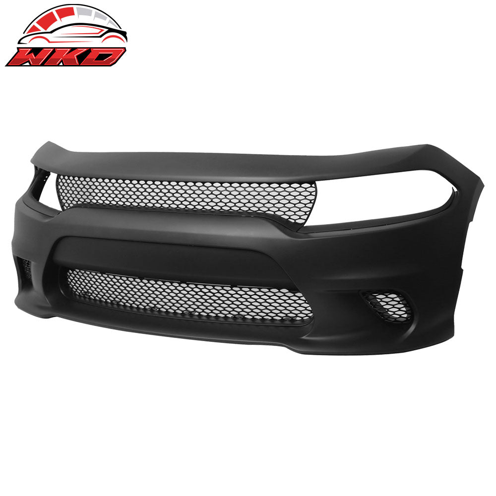 Fits 15-23 Charger Painted OE Color SRT8 PP Front Bumper + Fog Cover + Foglight