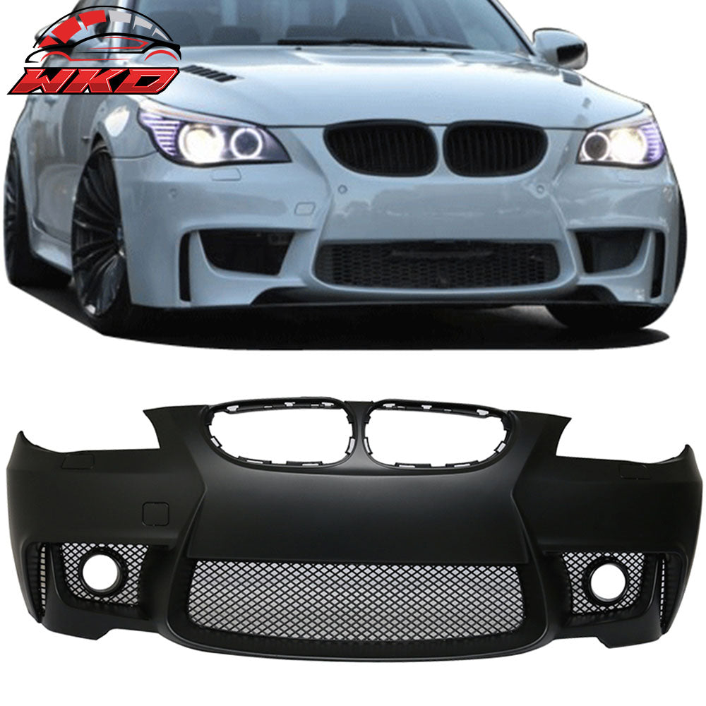 Fits 04-10 BMW E60 5-Series 1M Style Front Bumper Cover Replacement Full Kit PP
