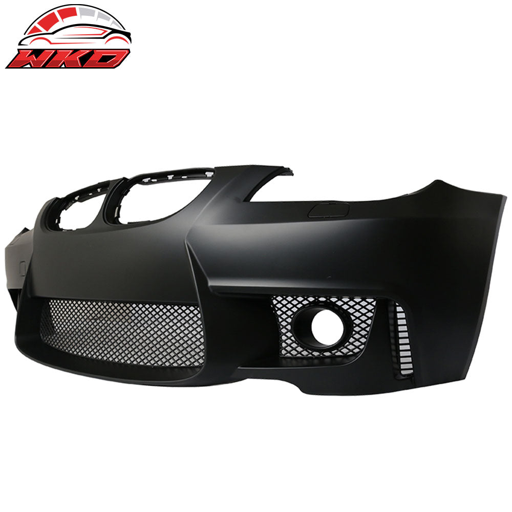 Fits 04-10 BMW E60 5-Series 1M Style Front Bumper Cover Replacement Full Kit PP