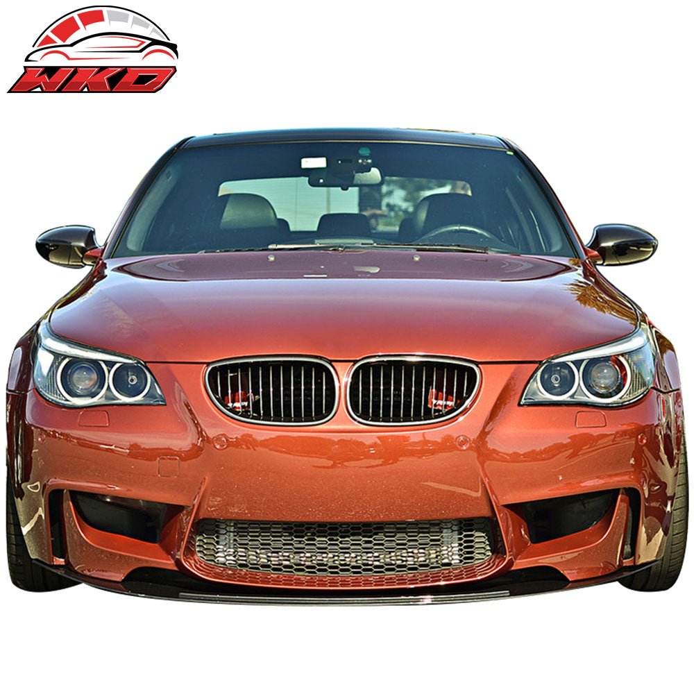 Fits 04-10 BMW E60 5-Series 1M Style Front Bumper Cover Replacement Full Kit PP