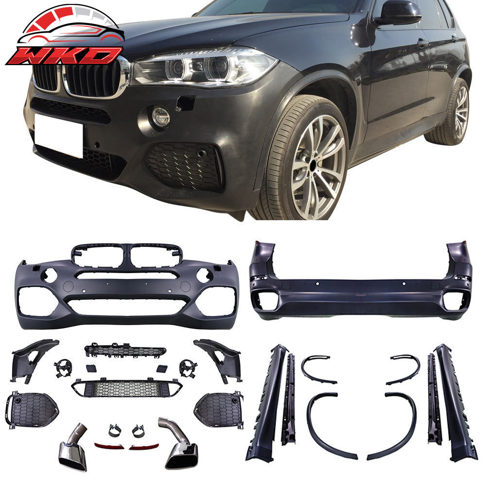 Fits 14-18 BMW F15 X5 Full Front + Rear Bumper Cover Conversion Replacement PP