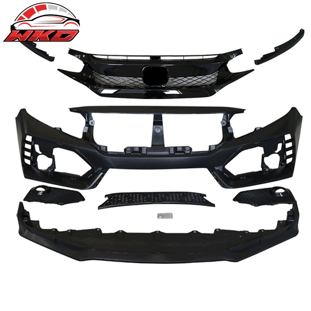 2016-21 Honda Civic 10th-Gen Sedan Coupe Type-R Front Bumper Cover PP | Wholesale Default Title - Wikond Auto