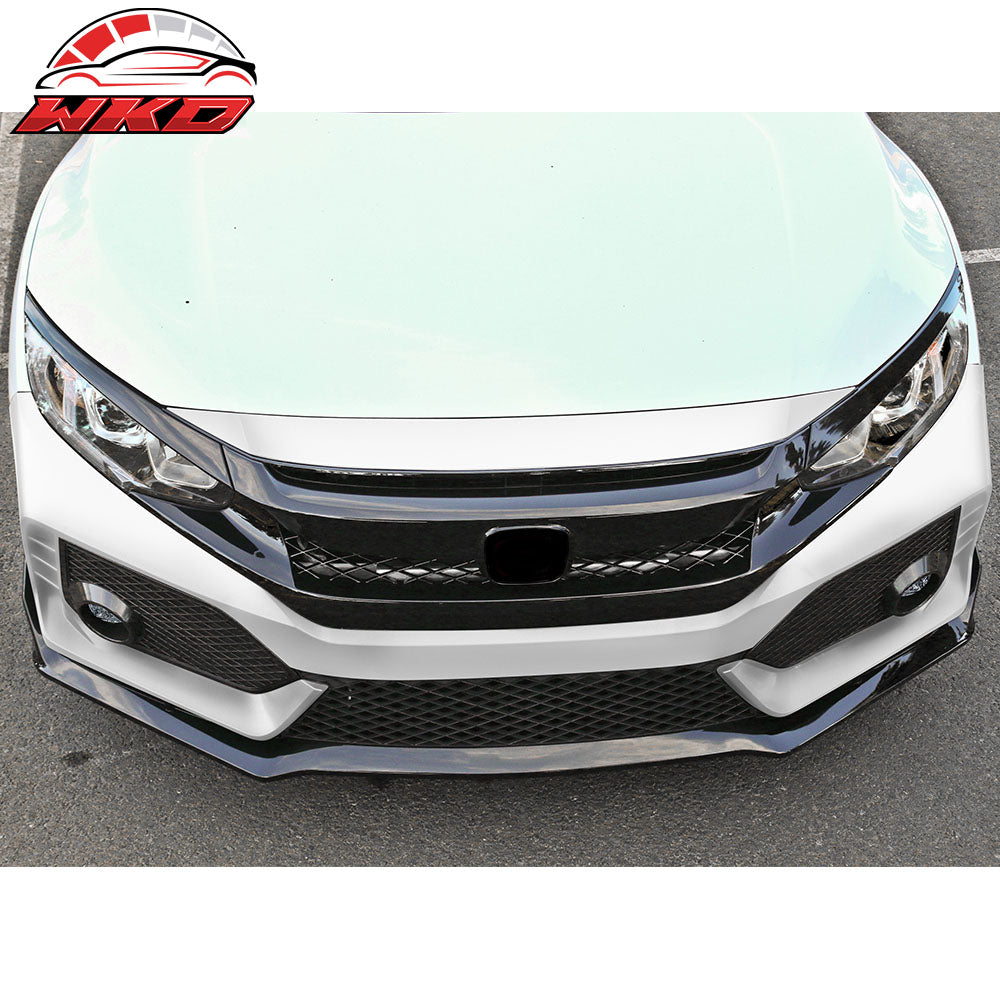 Fits 16-21 Honda Civic 10th-Gen Sedan Coupe Type-R Front Bumper Cover PP