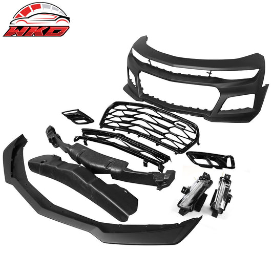 2016-18 Chevy Camaro ZL1 Style Front Bumper Cover Conversion w/ DRL Fog Light | Wholesale