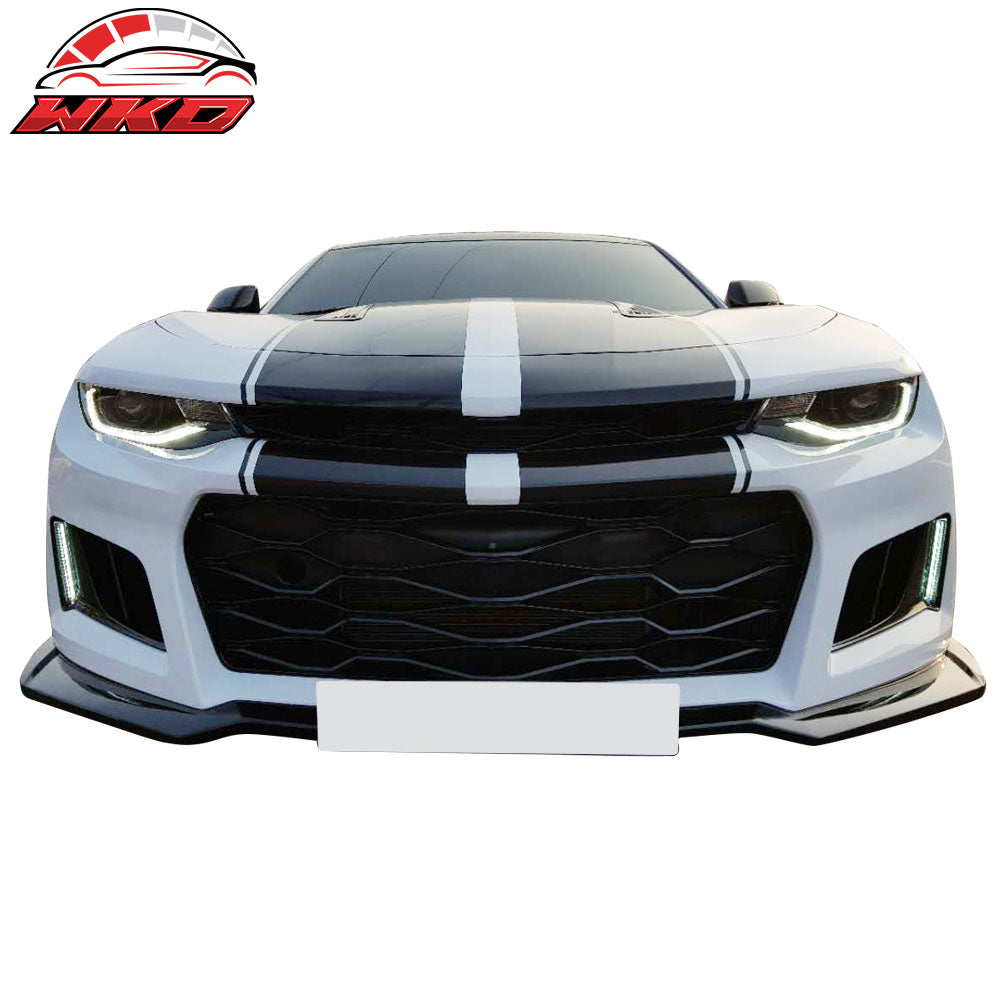 Fits 16-18 Chevy Camaro ZL1 Style Front Bumper Cover Conversion w/ DRL Fog Light