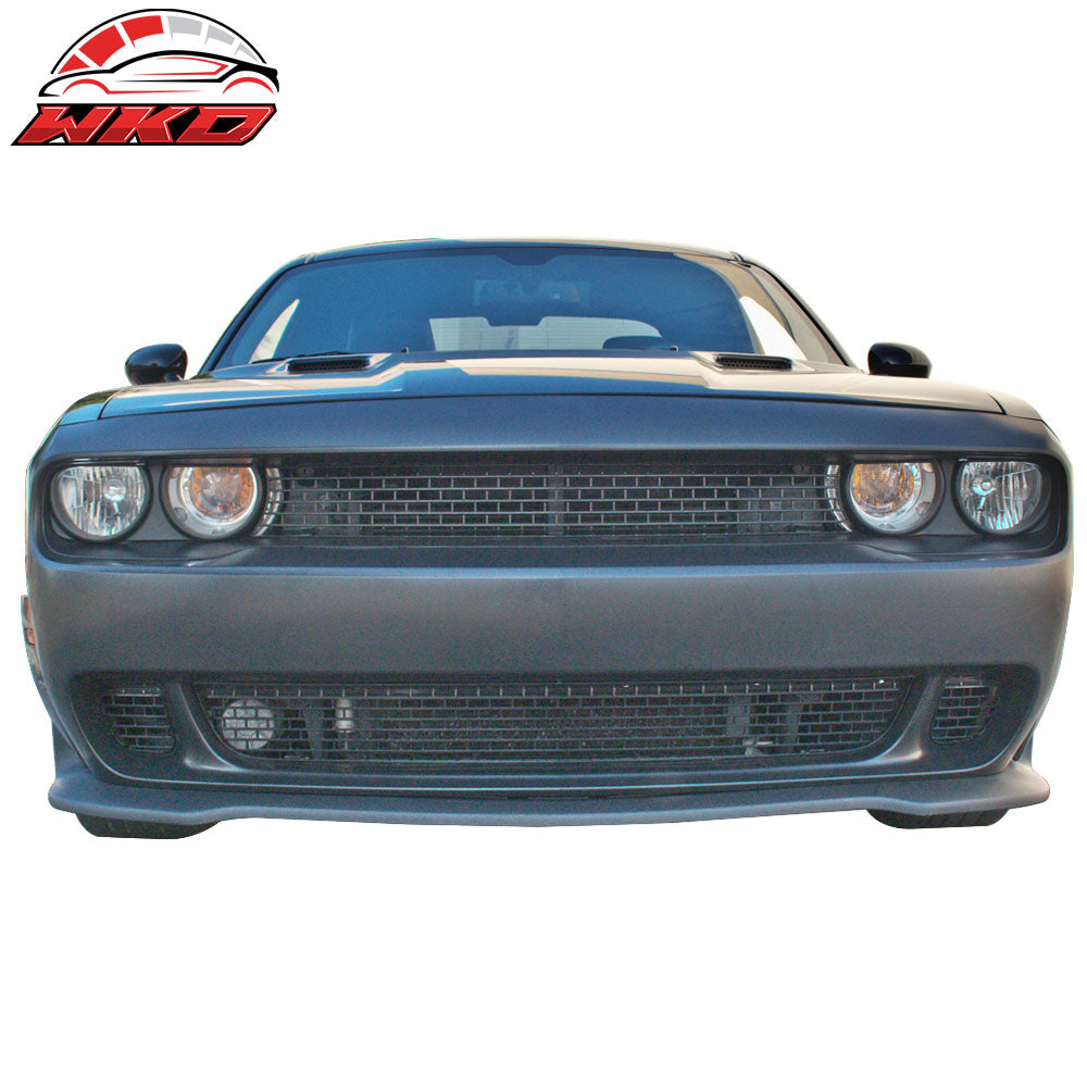 Fits 08-14 Dodge Challenger Front Bumper Cover Grille Conversion PP Replacement