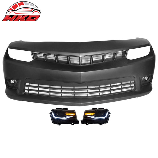2014-15 Chevy Camaro SS Style Front Bumper Cover w/ 6th Gen Style Headlights | Wholesale