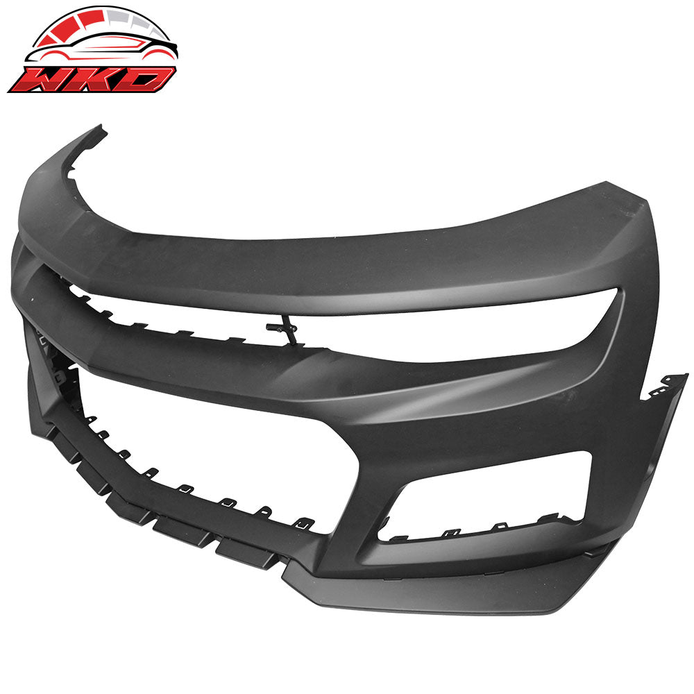 Fits 16-18 Chevy Camaro ZL1 Style Unpainted Front Bumper Cover Conversion w/ Lip