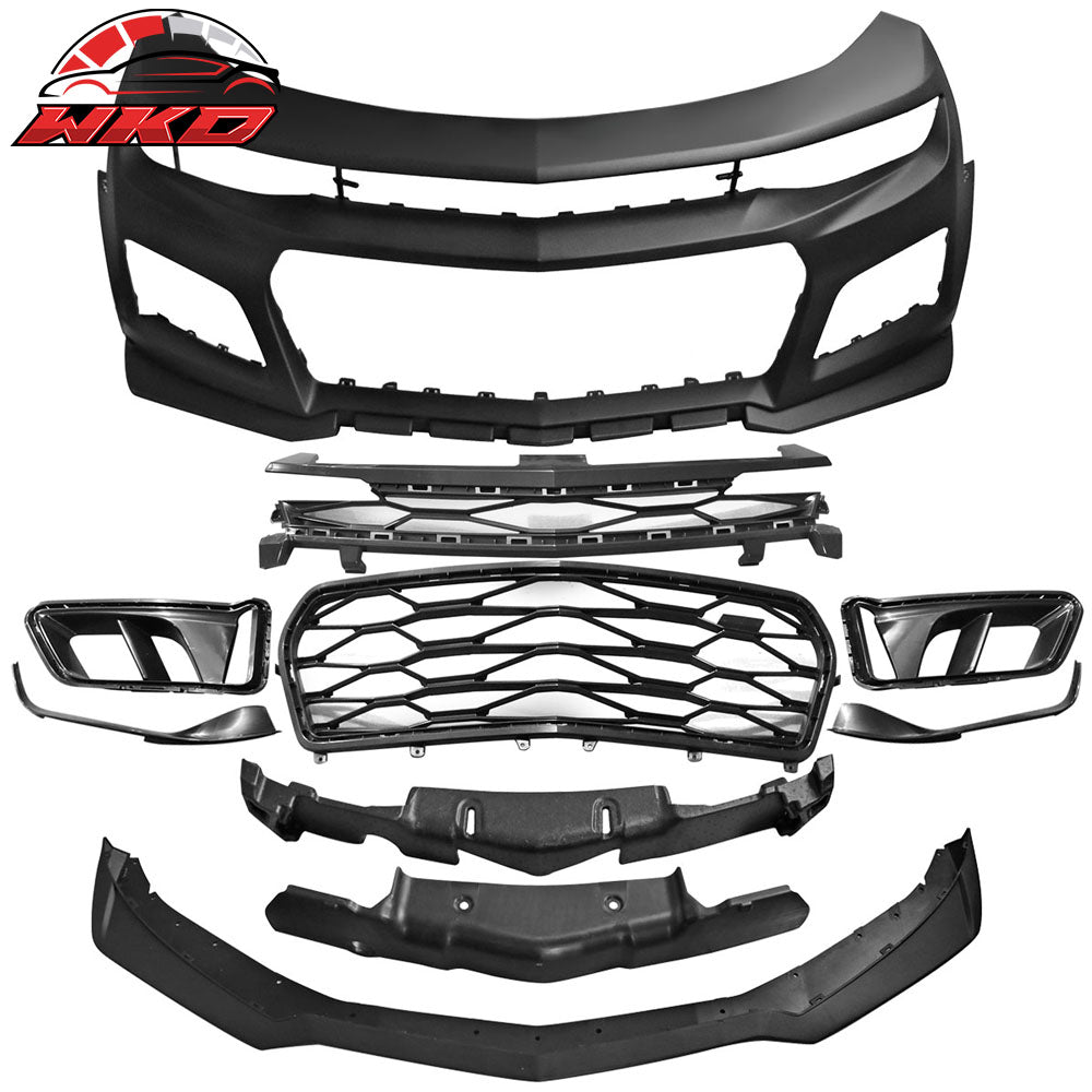 Fits 19-24 Chevy Camaro ZL1 Style Front Bumper Cover Conversion Guard Unpainted