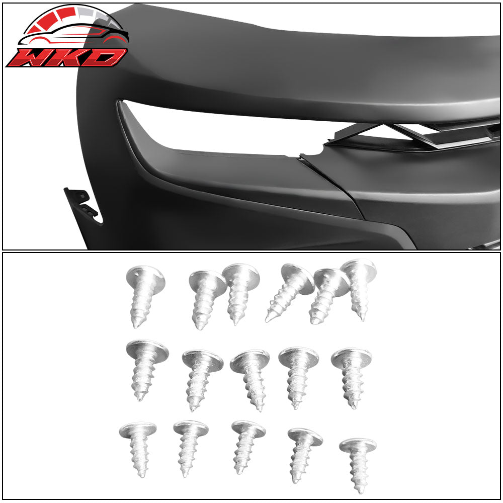Fits 19-24 Chevrolet Camaro SS Style Front Bumper Cover W/Carbon Fiber Print Lip