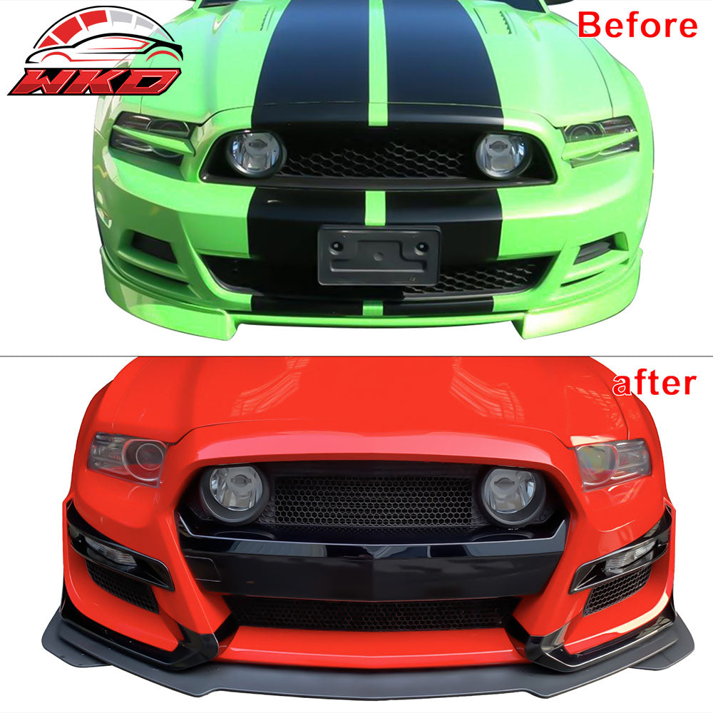 Fits 13-14 Ford Mustang Base & GT Front Bumper Cover Conversion PP GT500 Style