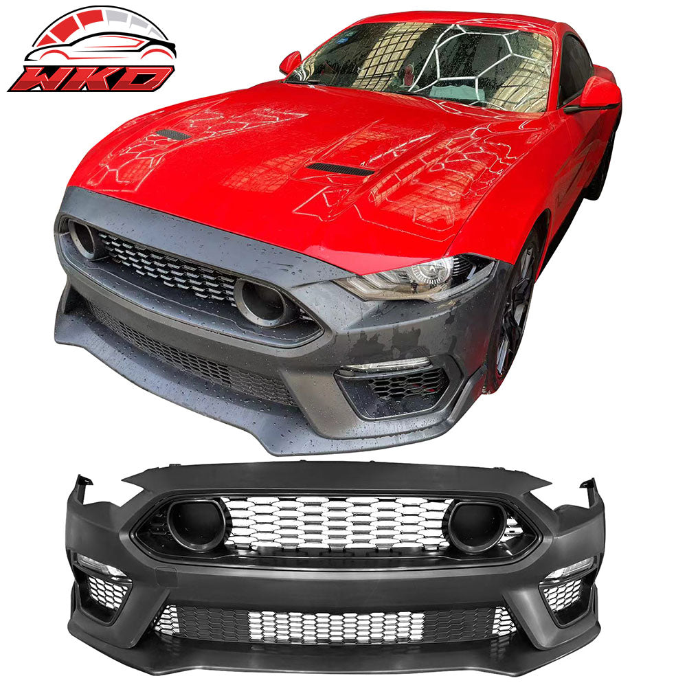 Fits 18-23 Ford Mustang Mach 1 Style PP Front Bumper Cover Conversion Unpainted