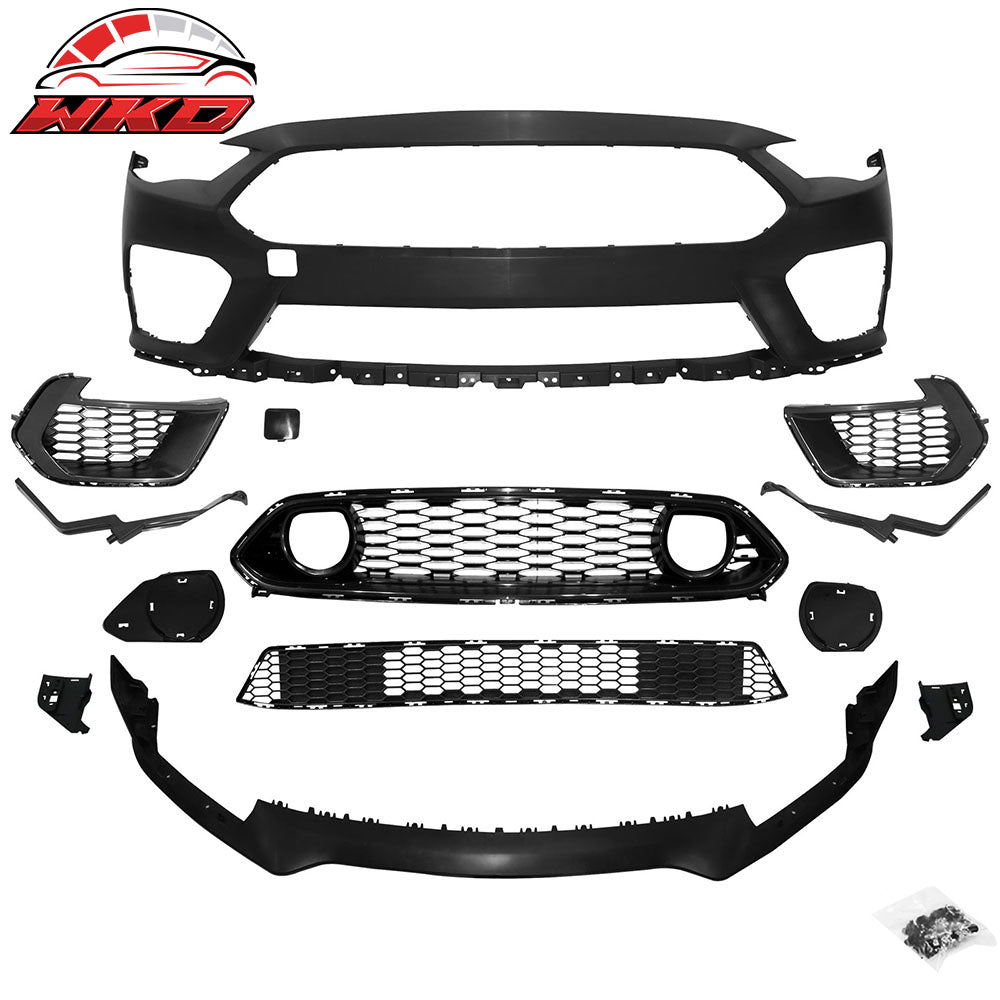 Fits 18-23 Ford Mustang Mach 1 Style PP Front Bumper Cover Conversion Unpainted