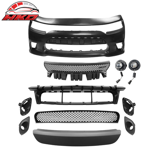 Wholesale 15-23 Dodge Charger 15 SRT Hellcat Front Bumper Conversion Kit W/ Foglights