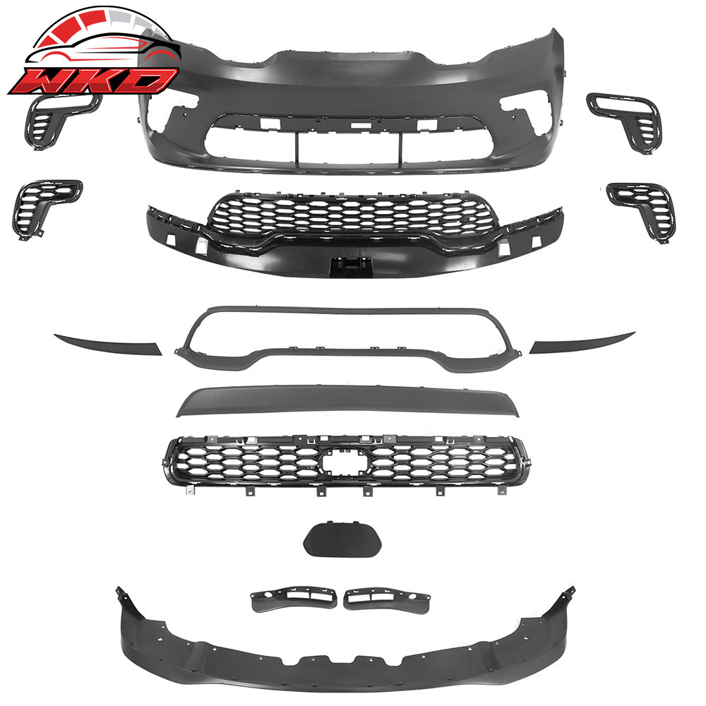 Fits 21-25 Dodge Durango Front Bumper Cover 2021+ Hellcat Style Conversion Kit