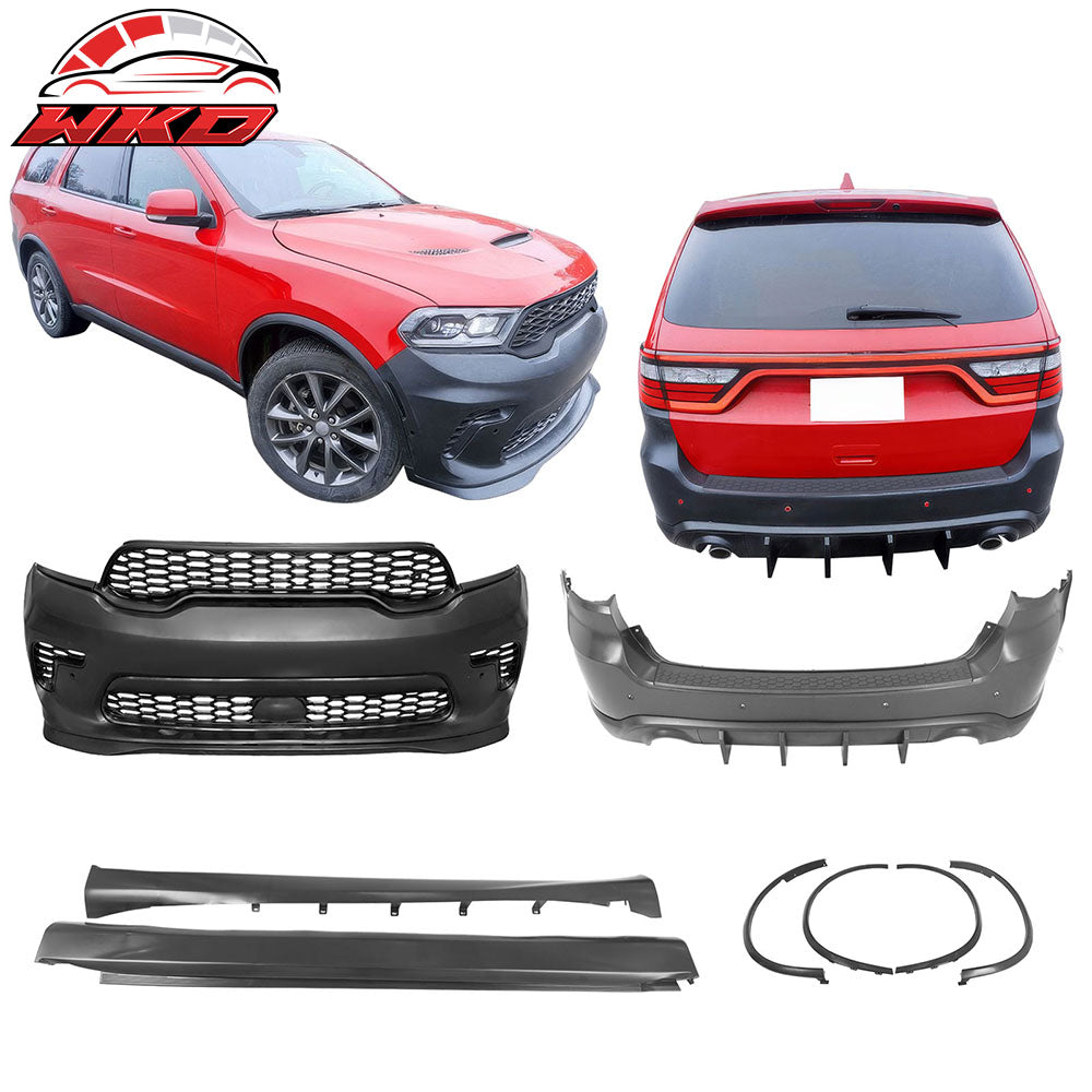 Fits 21-25 Dodge Durango Front Rear Bumper Hellcat Style Conversion V1 Diffuser