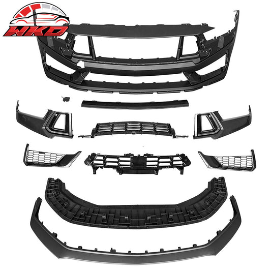 24-26 Ford Mustang Dark Horse Style Front Bumper Conversion Kit W/ Grilles | Wholesale