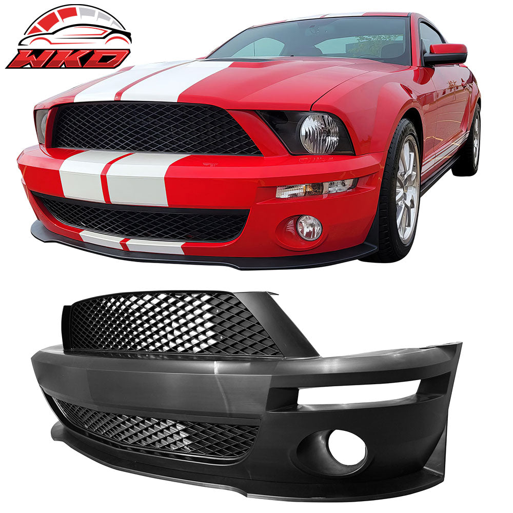 Fits 07-09 Ford Mustang Shelby GT500 OE Style Front Bumper Conversion W/ Grille