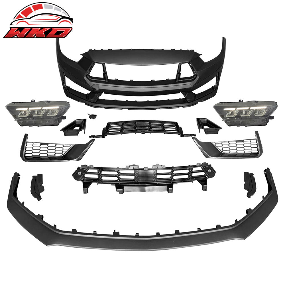 Wholesale 15-17 Ford Mustang 24+ Dark Horse Front Bumper Conversion W/Grille Headlight