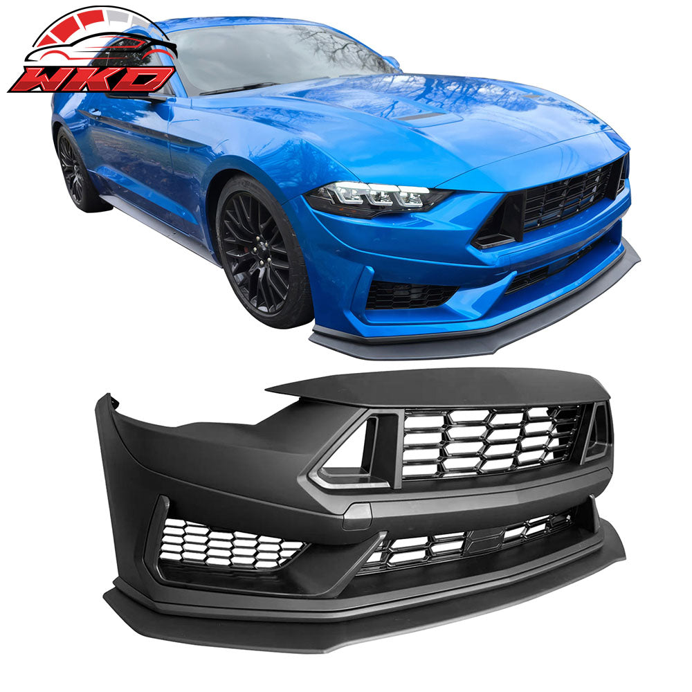 Fits 18-23 Ford Mustang Dark Horse Front Bumper Conversion Switchback Headlights