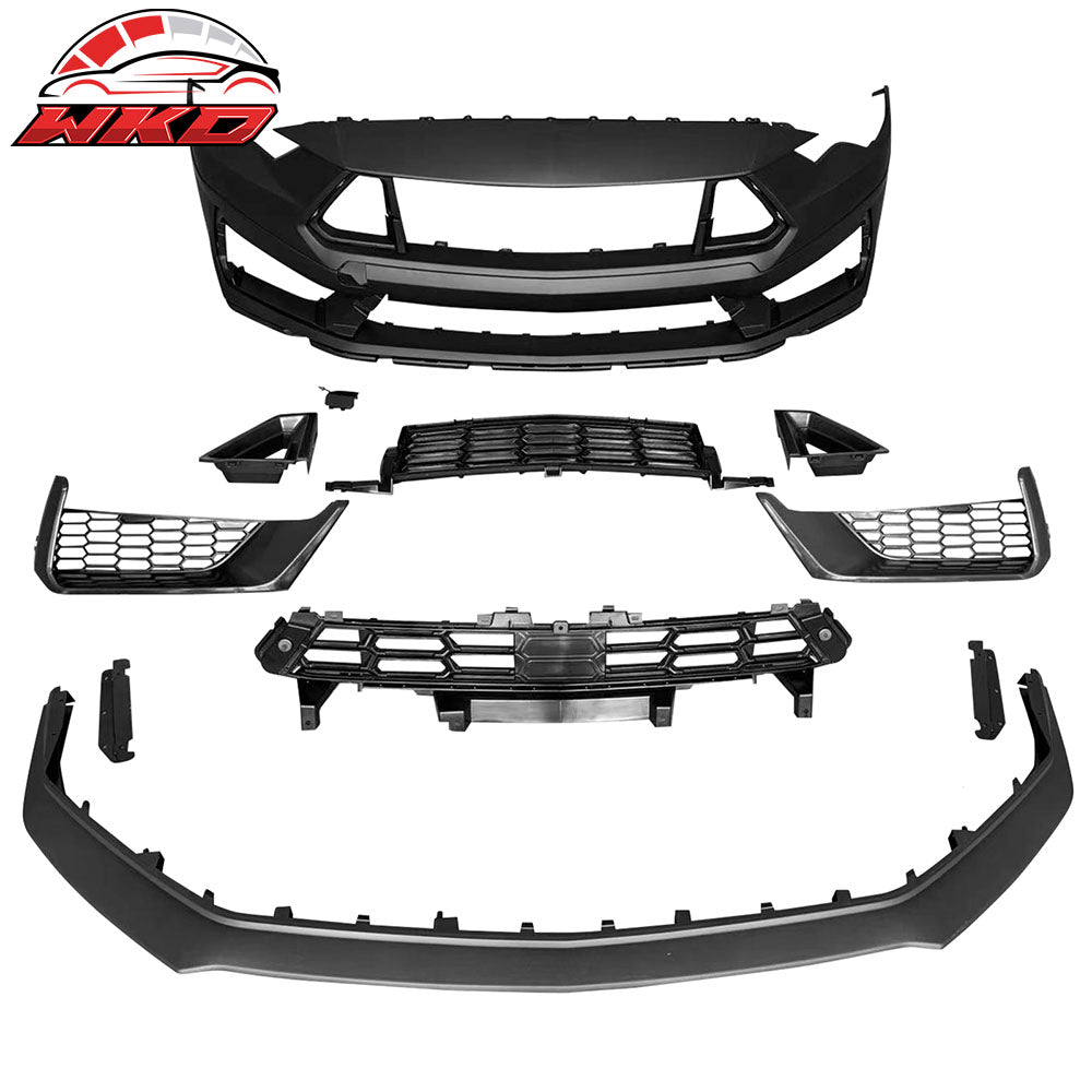 Fits 18-23 Ford Mustang Dark Horse Front Bumper Conversion Switchback Headlights