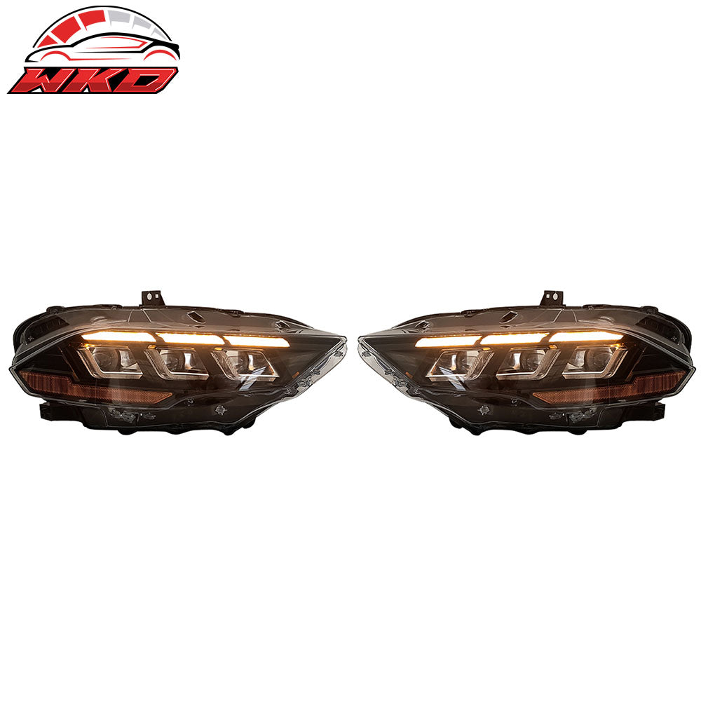 Fits 18-23 Ford Mustang Dark Horse Front Bumper Conversion Switchback Headlights